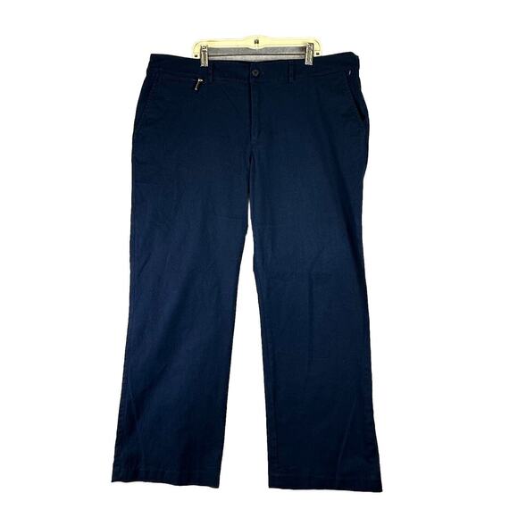 RALPH LAUREN Active LRL Crop Capri Pocket Pants Blue WOMENS SIZE 16 Cotton Blend - Picture 1 of 10